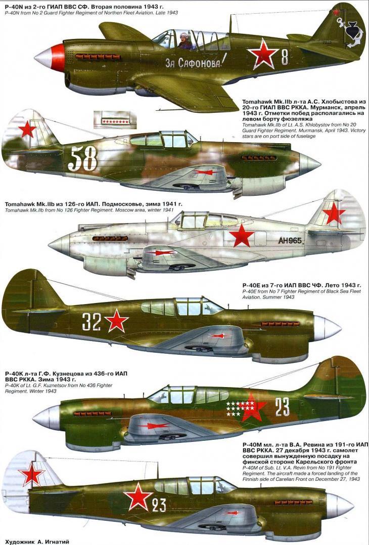 Истребители P-40 в советской авиации. Часть 2
