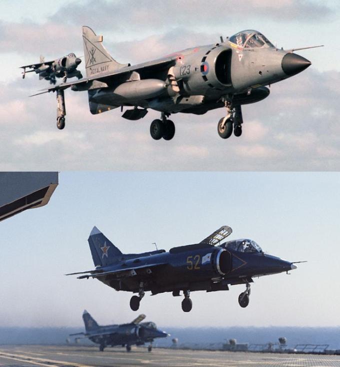 Сравнение Як-38 с его зарубежным аналогом.