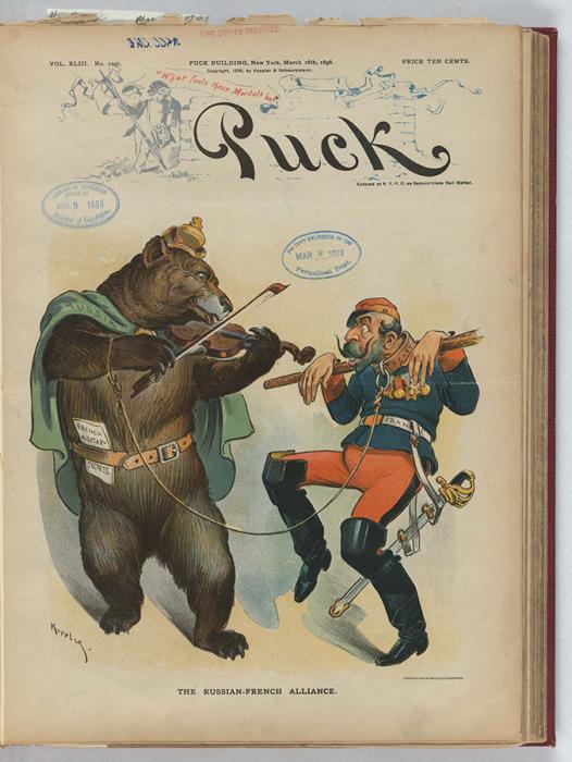 Американские карикатуры 19-20 веков на Россию.