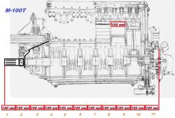 Танковый двигатель М-100Т.