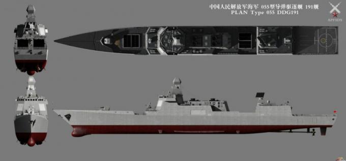 Китайский "большой" эсминец тип 055