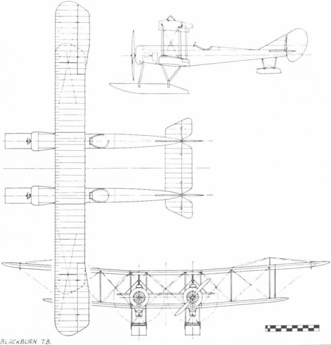 Опытный гидросамолет-перехватчик дирижаблей Blackburn T.B.. Великобритания