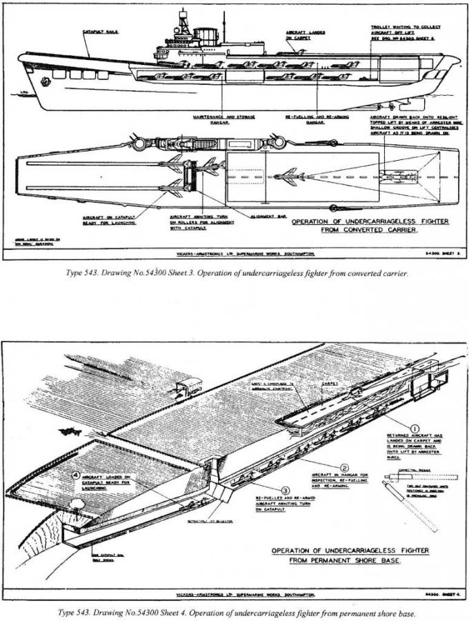 Проект палубного истребителя Supermarine Type 543. Великобритания