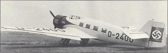 Пассажирские самолеты Junkers Ju 60 and Ju 160. Германия