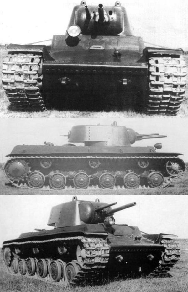 (Опытный тяжёлый танк КВ. С 76,2 мм пушкой Л-11 спарена 45 мм 20К. В кормовой нише, крупнокалиберный ДК заменён на ДТ – башня с таким набором вооружения (в ТЗ – «как у СМК») оказалась тесновата)