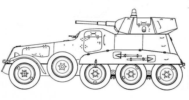 Альтернативный колёсный танк БА-11