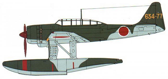 Катапультный пикирующий гидроплан-бомбардировщик Aichi E16A «Zuiun» / « Paul»