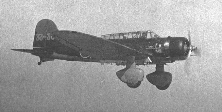 Палубный бомбардировщик-торпедоносец Мицубиси B5M "Мэйбл". Япония