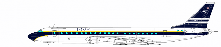 Ту-110Б, АК BOAC, 1973 г.