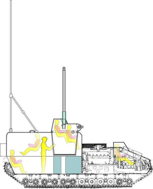 САУ береговой обороны на базе Т-28