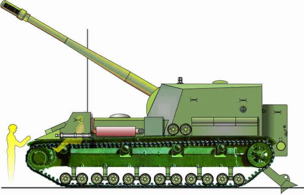 САУ береговой обороны на базе Т-28