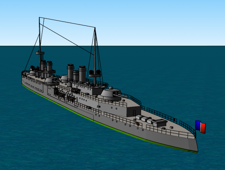 Турбинные башенные крейсера типа "Тетис"