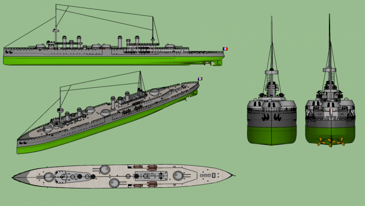 Турбинные башенные крейсера типа "Тетис"
