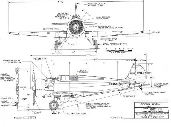 Наследники "Ружьеца". Часть 2 Опытный истребитель Boeing XF7B-1