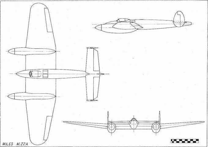 Проект тяжелого истребителя Miles M.22A. Великобритания