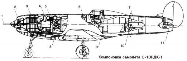 Проект реактивного барражирующего истребителя-перехватчика ЦАГИ С-1ВРДК-1