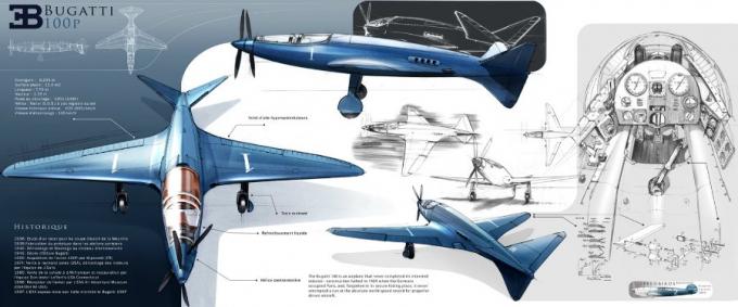Синяя мечта Bugatti. Реплика рекордного самолета Bugatti 100P
