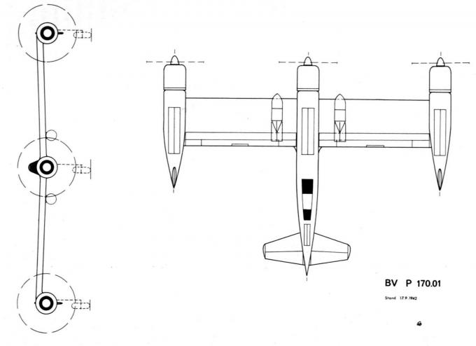 Проект скоростного бомбардировщика Blohm und Voss BV P 170. Германия