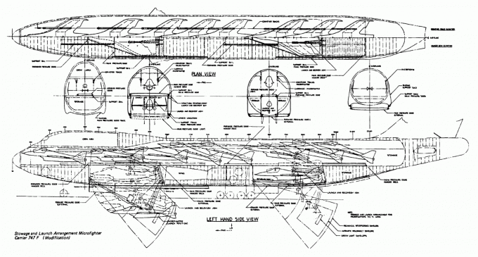 Проекты летающего авианосца Boeing 747 AAC и бортового истребителя Boeing 985 Micro Fighter. США