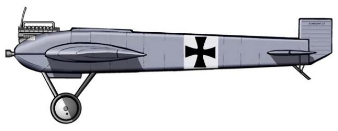 Экспериментальный самолет Junkers J.1 Blechesel. Германия