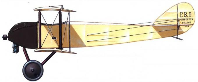 Учебно-тренировочный самолет/самолет-разведчик Pemberton Billing P.B.9. Великобритания
