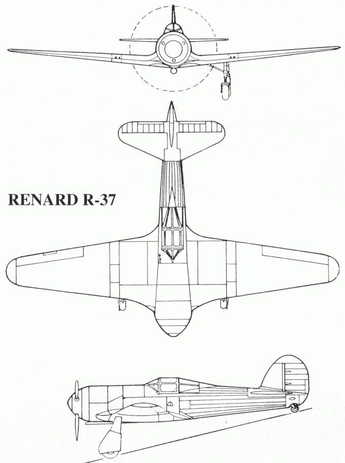 Опытные истребители семейства Renard R.36 – R.38. Бельгия