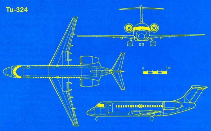 Проект ближнемагистрального пассажирского самолёта Ту-324. Россия