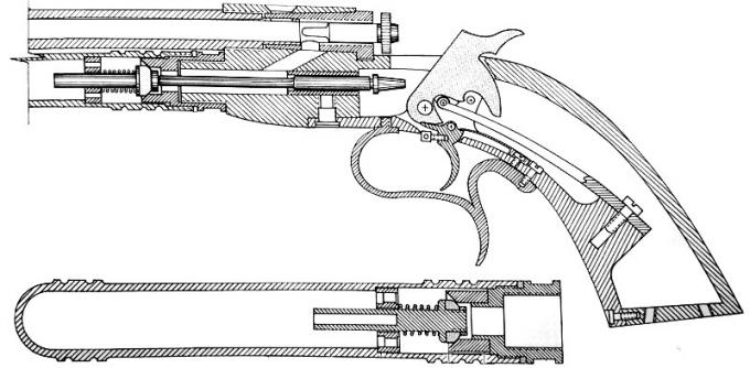 Патентная схема пистолета Жиффара и "газового патрона" к нему
