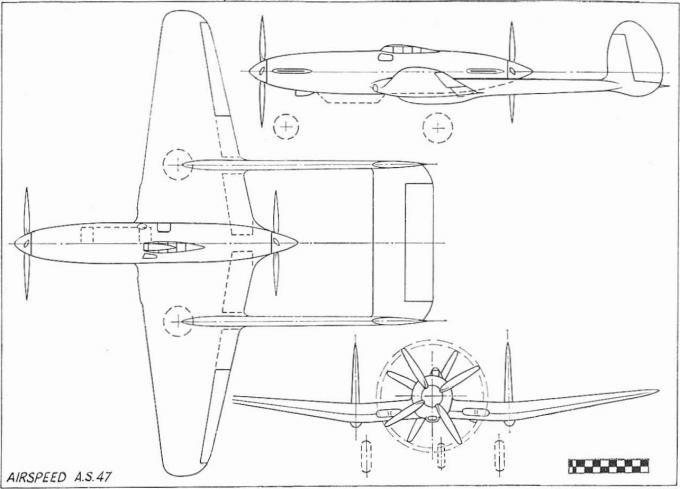 Проект скоростного бомбардировщика Airspeed AS.47. Великобритания