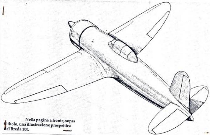 Проект истребителя Breda Ba.100. Италия