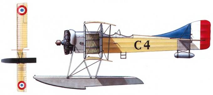 Опытный поплавковый гидросамолет Caudron R. Франция