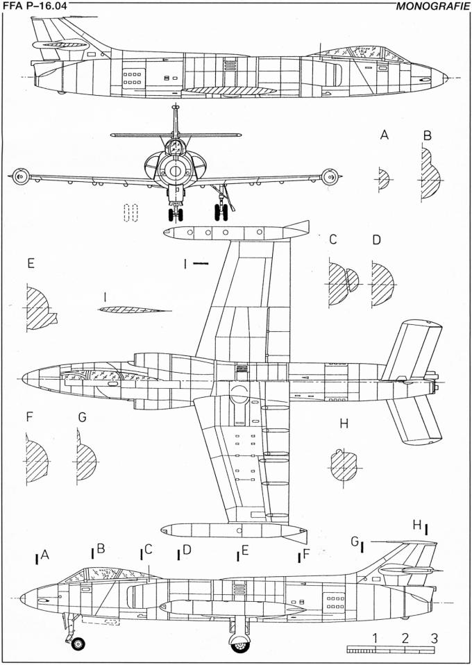 Опытные истребители-бомбардировщики FFA P-16 Düsenstorch. Швейцария Часть 4