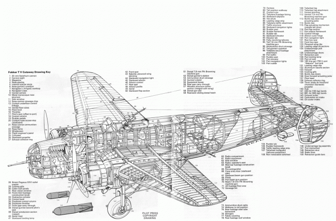 Средний бомбардировщик Fokker T.V. Нидерланды