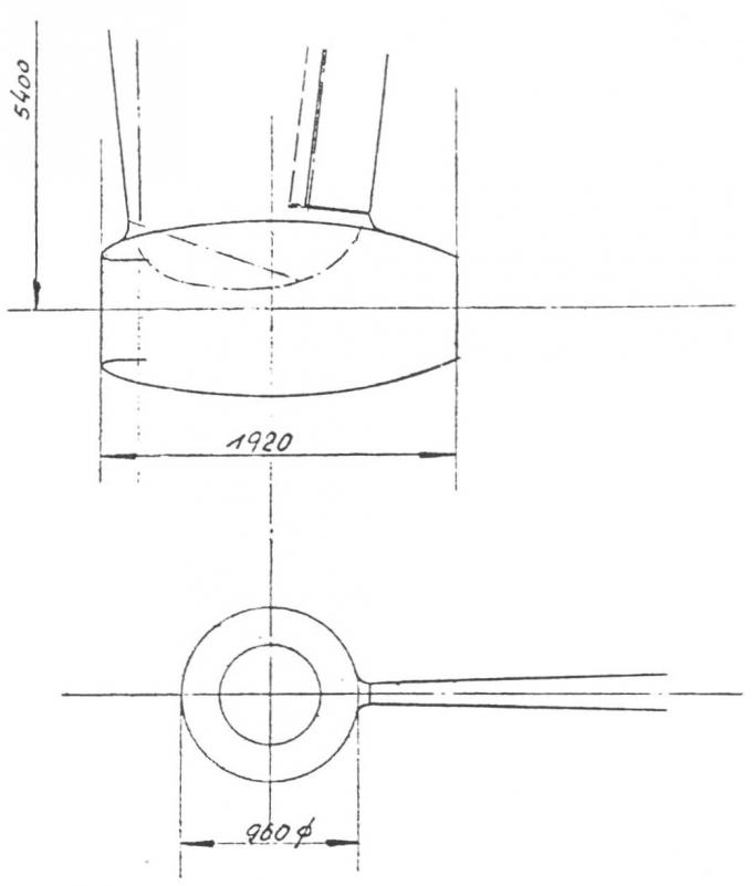 Рис. 3. Схема размещения ПВРД на законцовках крыла истребителя FW 190A-10