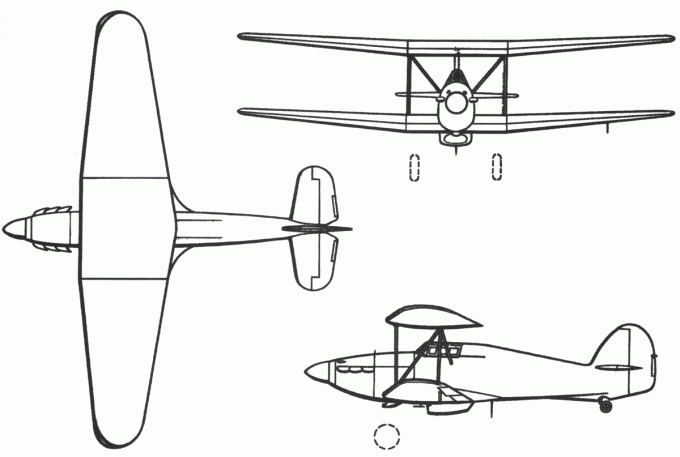 Экспериментальный самолет Hawker-Hillson FH.40 Hurricane. Великобритания