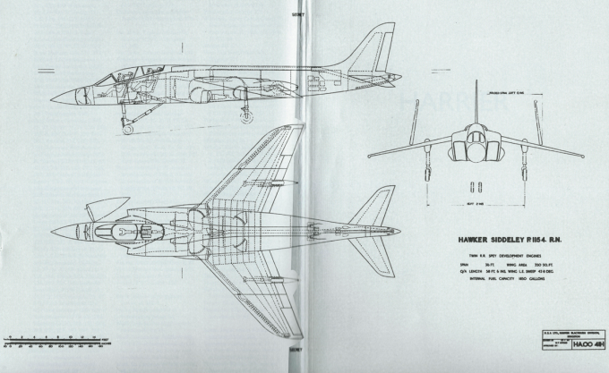 Проект истребителя-бомбардировщика Hawker Siddeley P.1154. Великобритания Часть 1