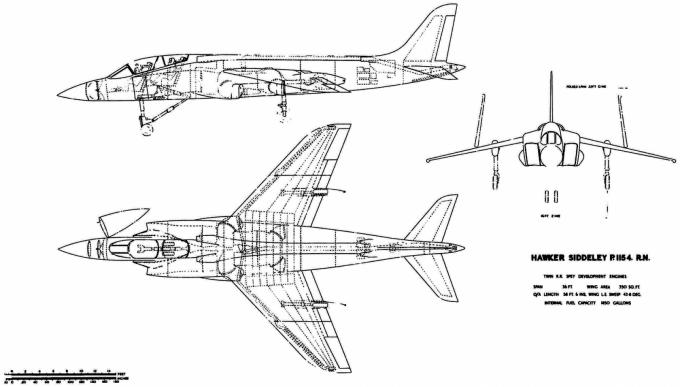 Проект истребителя-бомбардировщика Hawker Siddeley P.1154. Великобритания Часть 1