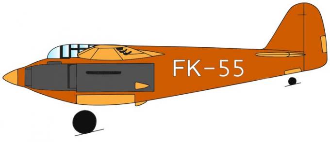 Опытный истребитель Koolhoven FK-55. Нидерланды