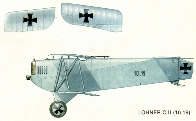 Вариант окраски первого прототипа самолёта-разведчика Lohner С.II (10.19)