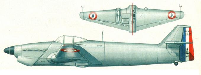 Опытный палубный пикирующий бомбардировщик Loire-Nieuport LN.42. Франция