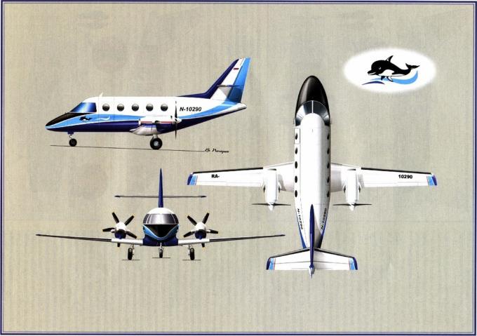 Проект легкого административного самолета М-102 Дельфин. СССР