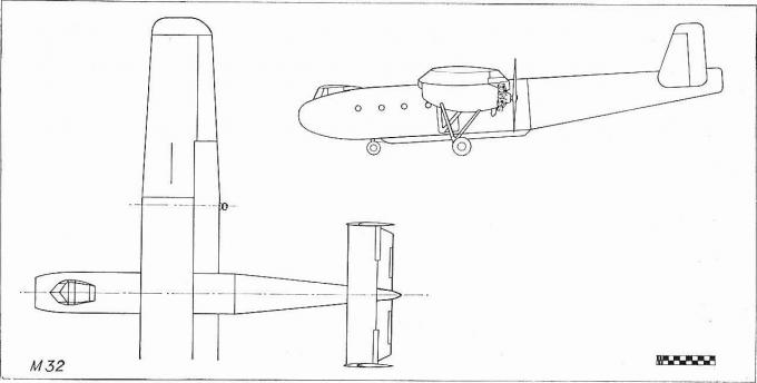 Проект планера/мотопланера Miles M.32. Великобритания