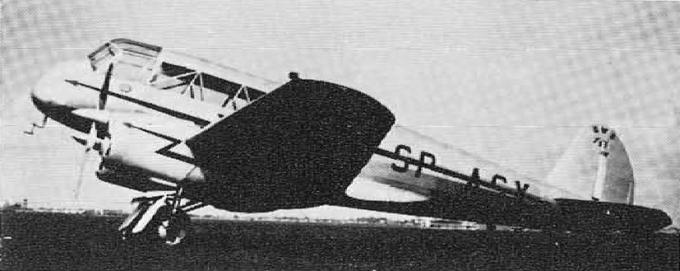 Опытный легкий пассажирский самолет RWD 11. Польша
