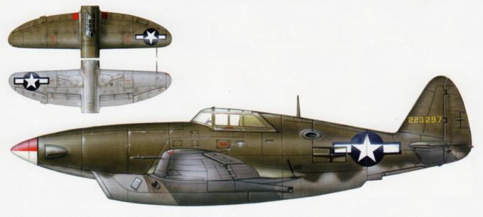 Опытный истребитель Republic (Chrysler) XP-47H. США