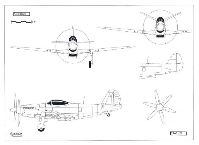 Альтернативные истребители SAAB J 27. Швеция