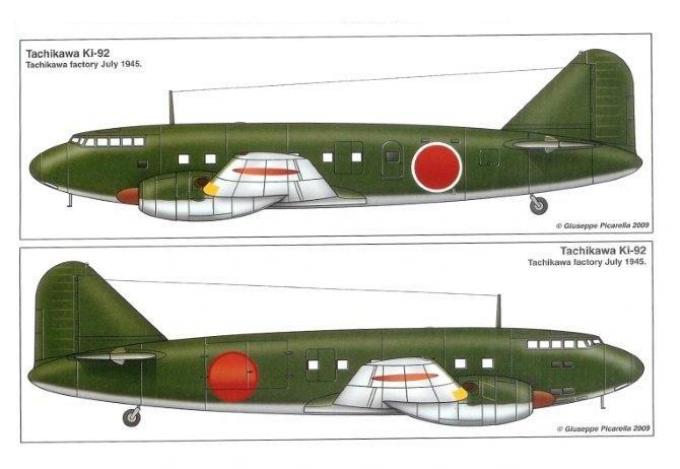 Опытный дальний военно-транспортный самолёт 航空機 キ92 (Tachikawa Ki-92). Япония