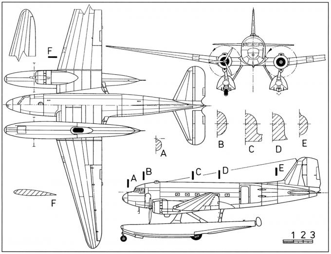 Опытный транспортный гидросамолёт Douglas XC-47C Skytrain. США