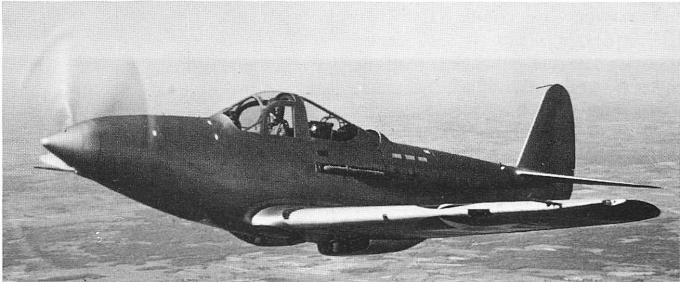 Опытный палубный истребитель Bell Model 5 XFL-1 Airabonita. США