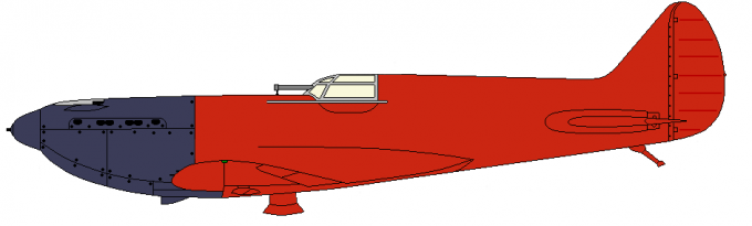 Профиль первого прототипа альтернативного истребителя И-17