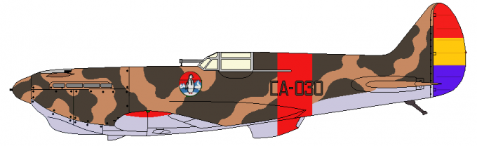 Профиль альтернативного истребителя И-17 (CA [caza avispón] – истребитель тип «шершень» [6]) из состава ВВС Испанской республики